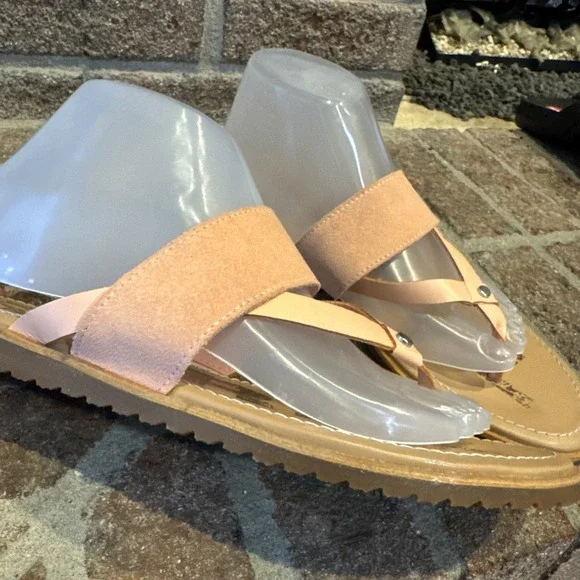 SOREL Ella II Women's 9 Easy Slip On Thong Flip Flop Sandals Peach Pink - Picture 3 of 16